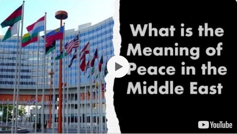 What is the meaning of "peace" in the Middle East